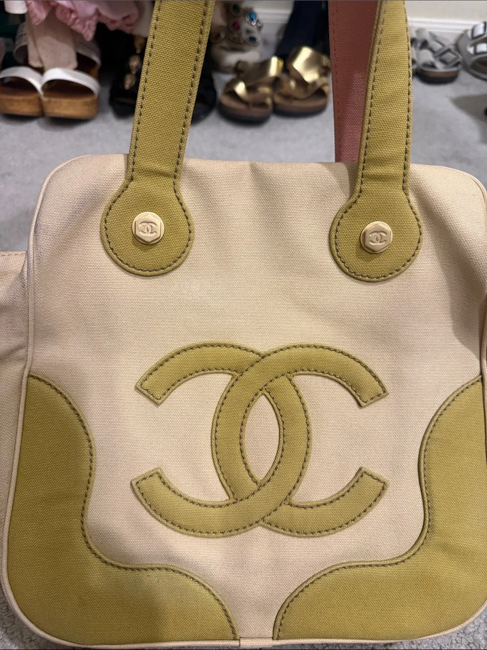 CHANEL canvas tote